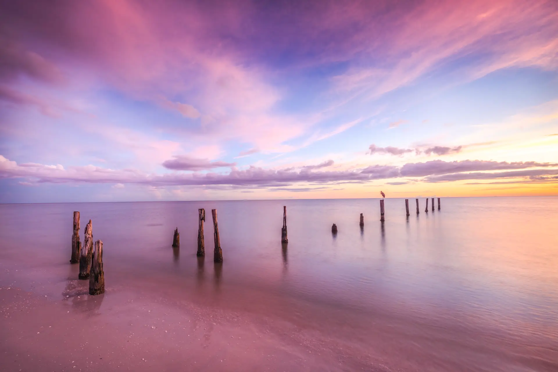 Serene sunset over calm waters