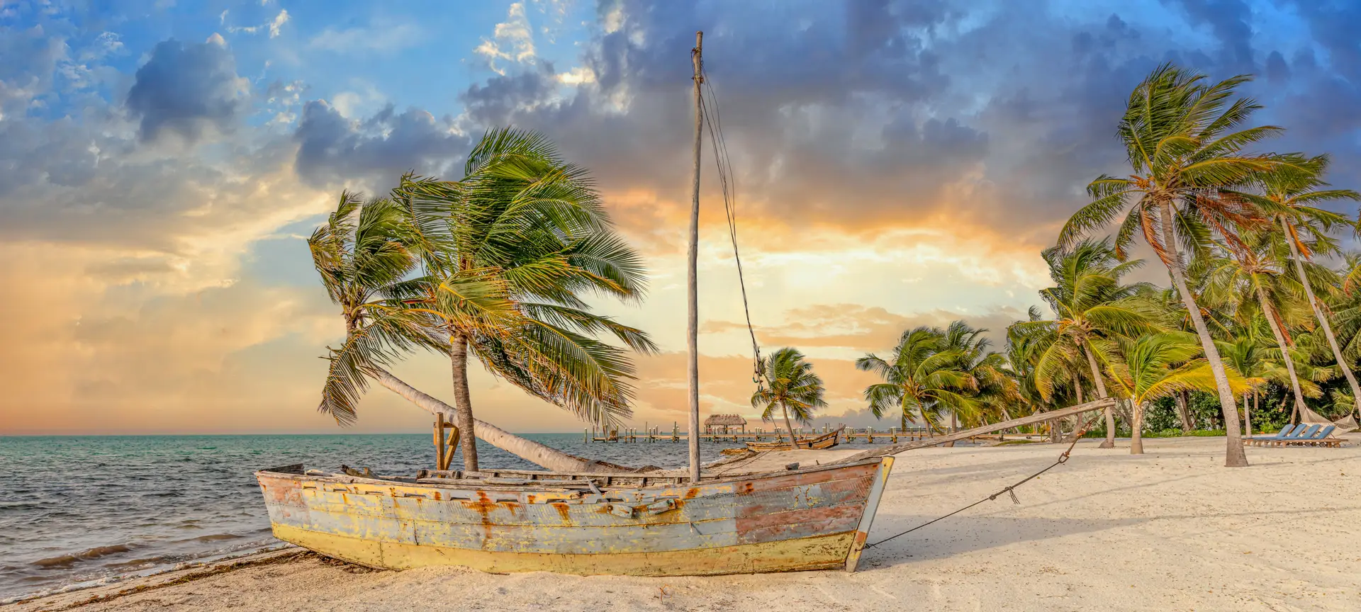 Boat on beach in Florida Keys