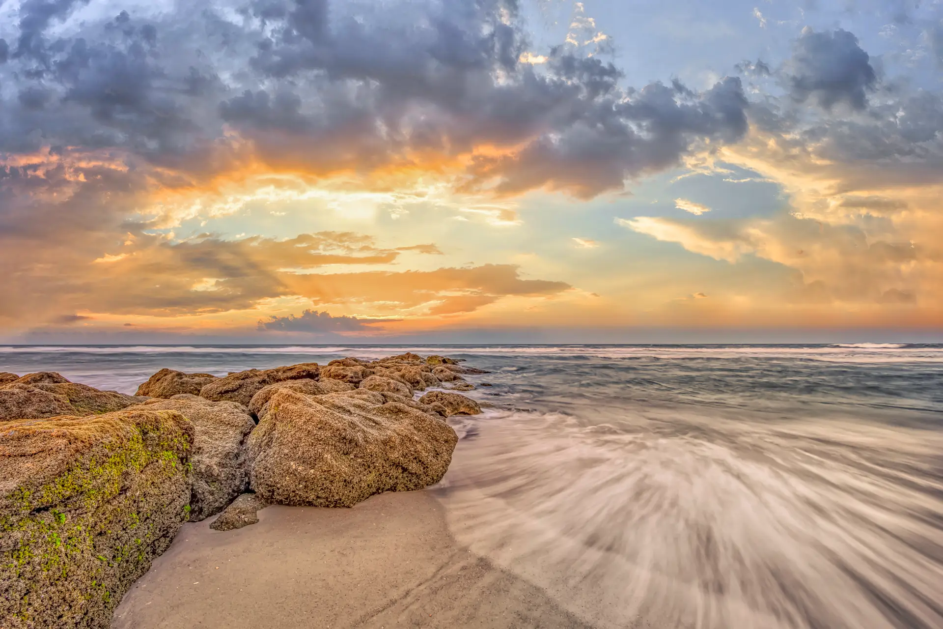 Rocks on beach